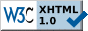 S�mbolo de XHTML 1.0 Transitional v�lido
